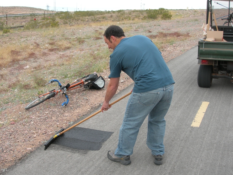 Paul removes un-authorized trail markings 2009