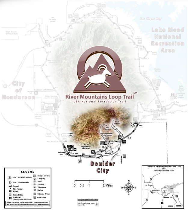 Boulder City Trailhead Map