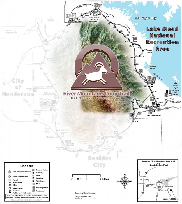 Lake Mead NRA Trailhead Map